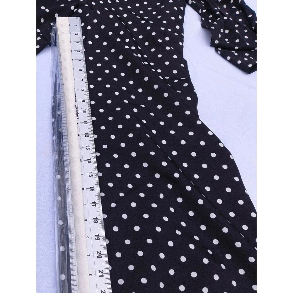 Kate Spade Lia Dot Black and White Polka Dot Wide Leg Jumpsuit - Size 0